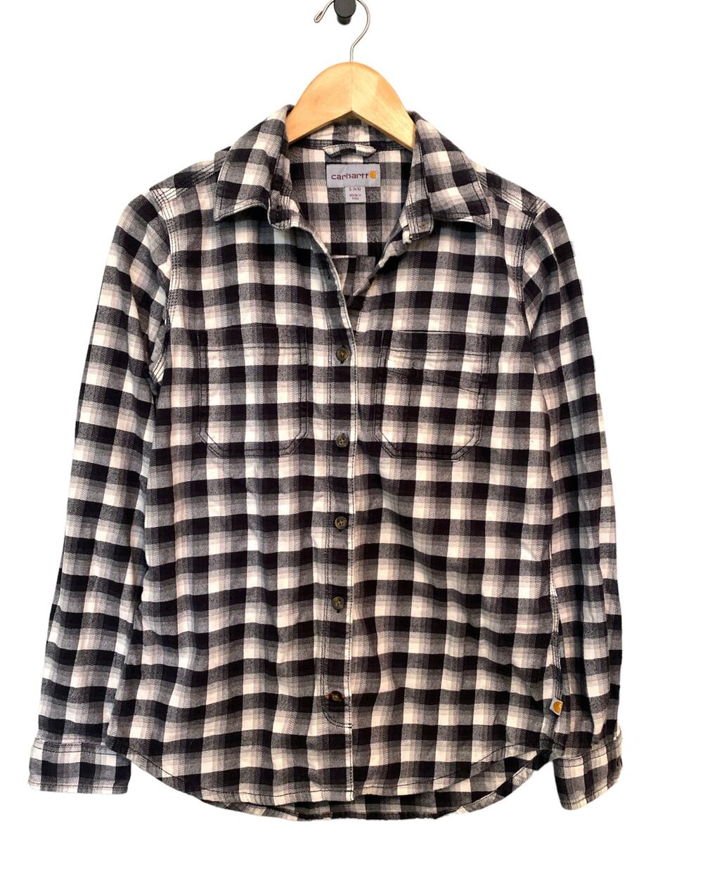 Carhartt Long Sleeve Button Up Plaid Button up Shirt Size 4/6 small Layer fall